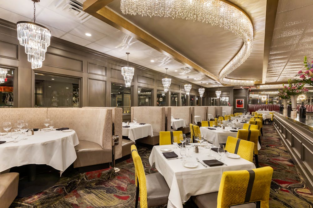 a large long train on a dining room table